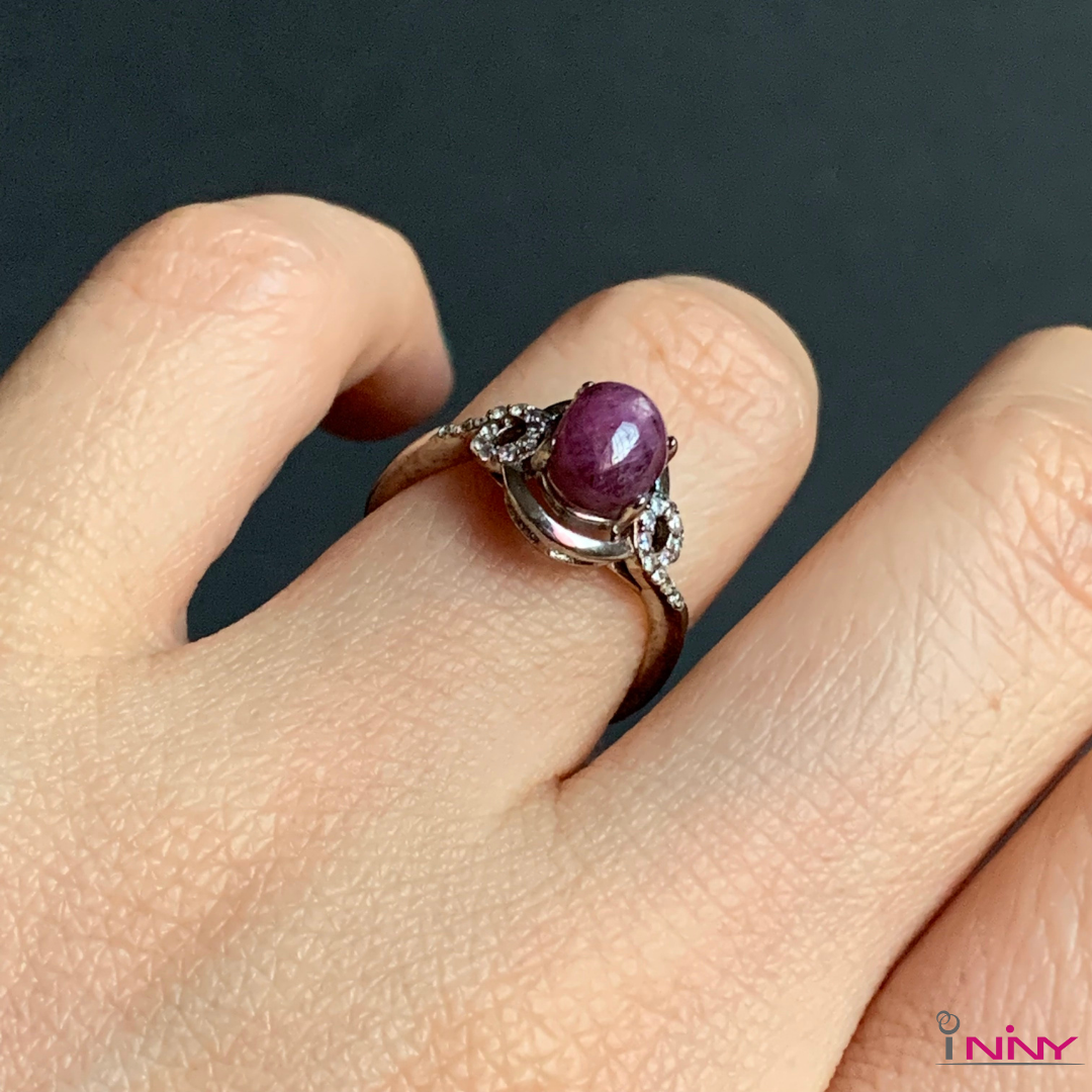 Indian star ruby on sale ring