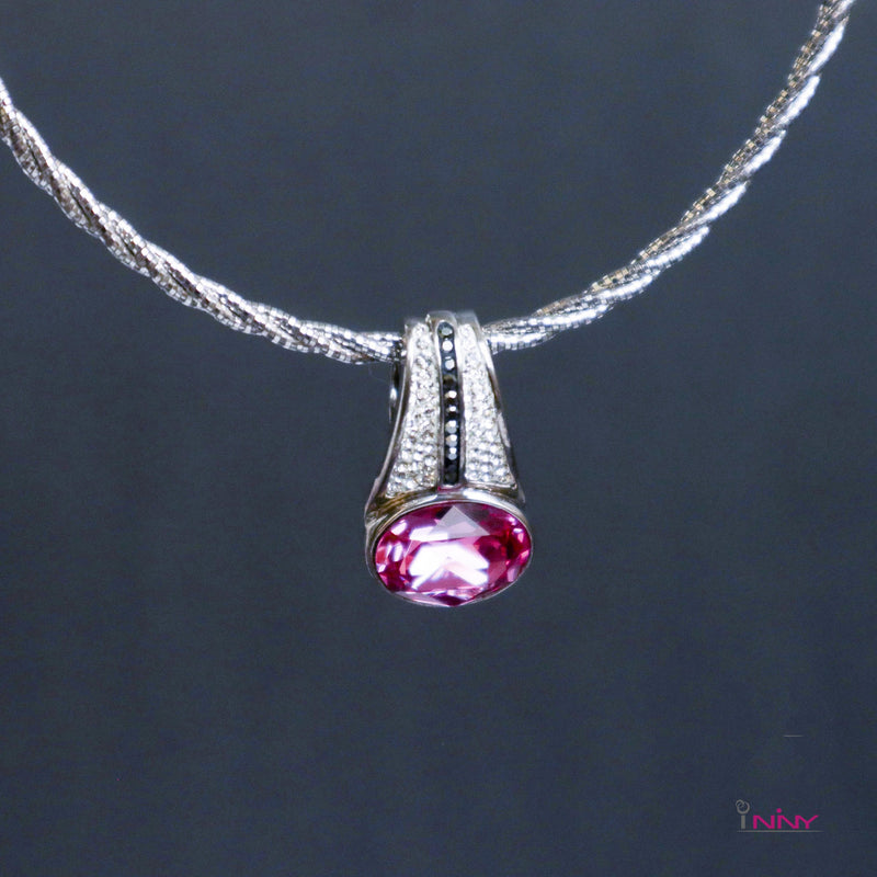 Rosy Rose Crystal Pendant