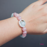 Love Rose Quartz Aquamarine Bracelet