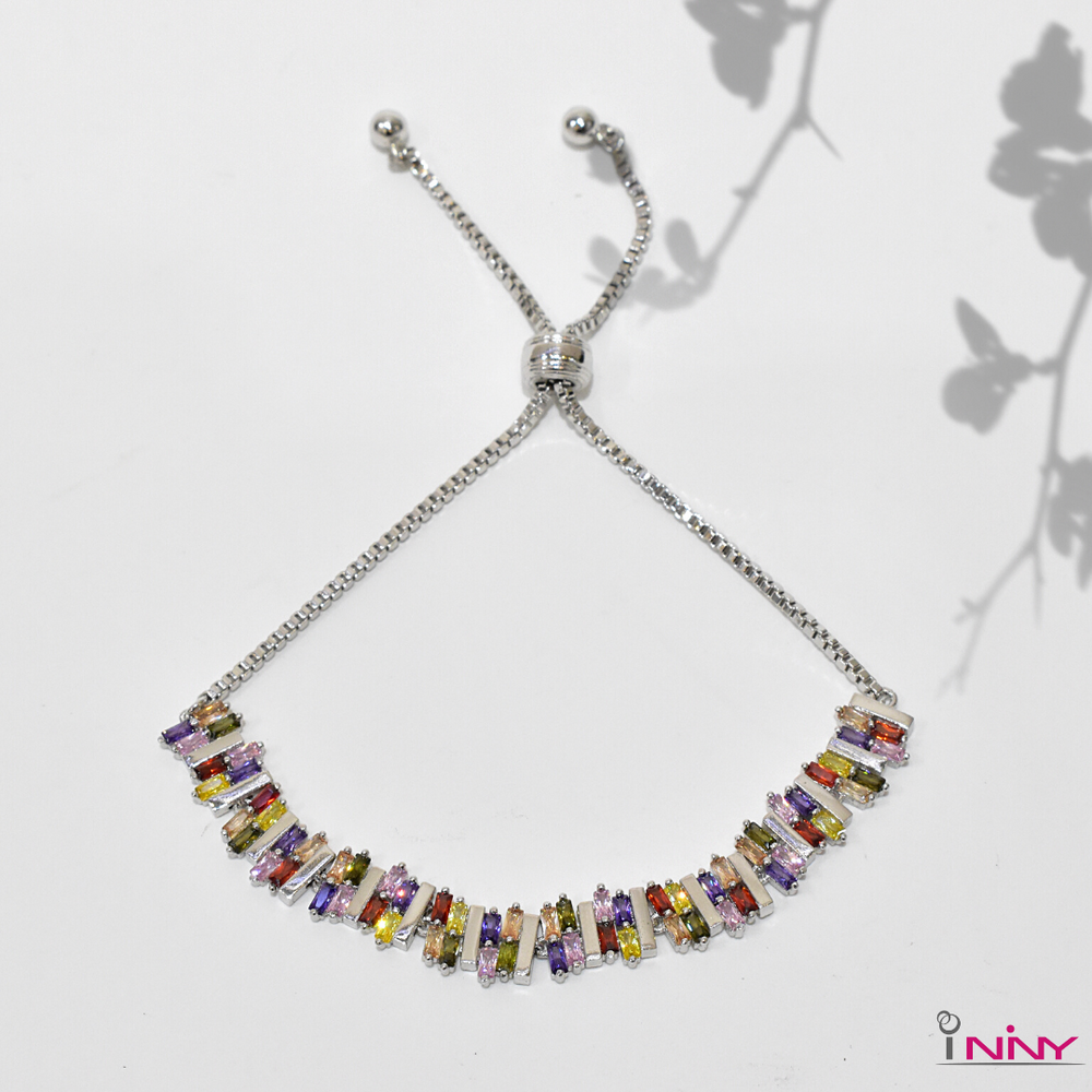 Multi-color T-Diamond Bracelet – ininygem - Main Image