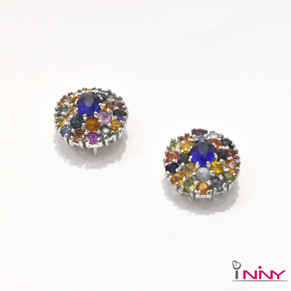 Dish of All Fancy Sapphire Stud Earrings