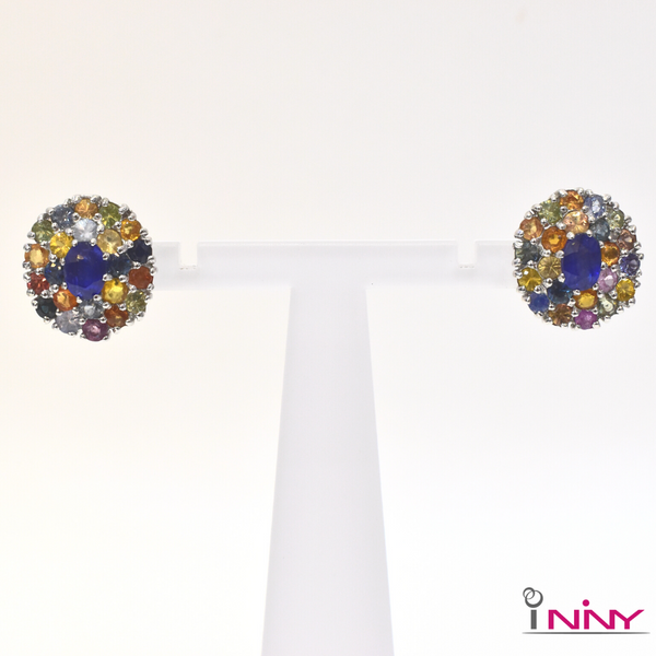 Dish of All Fancy Sapphire Stud Earrings