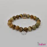 Pictured Jasper with Charming Crystal Bracelet