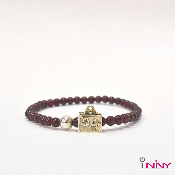 Garnet Traveling Charm Bracelet