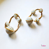 White Galaxy Handmade Earrings
