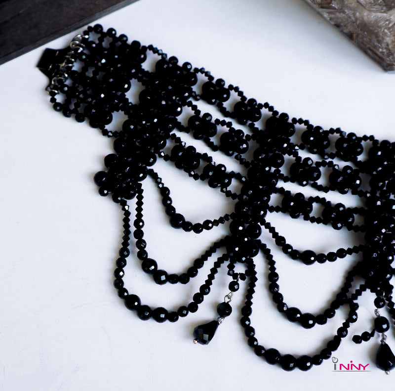 Victorian Black Onyx Choker Necklace