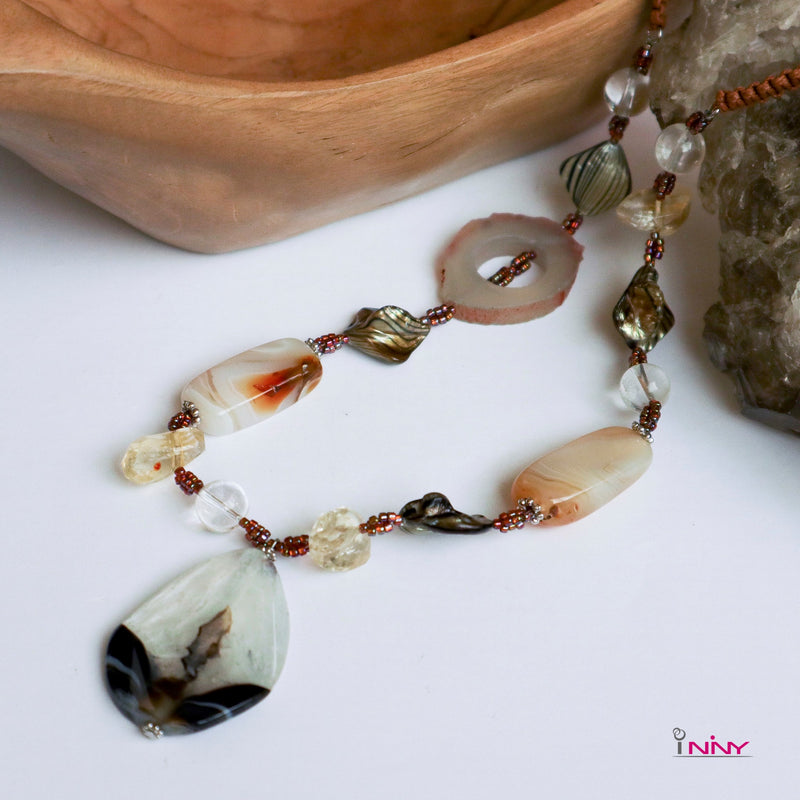 Gold Agate Series Necklace