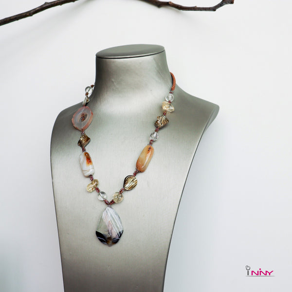 Gold Agate Series Necklace