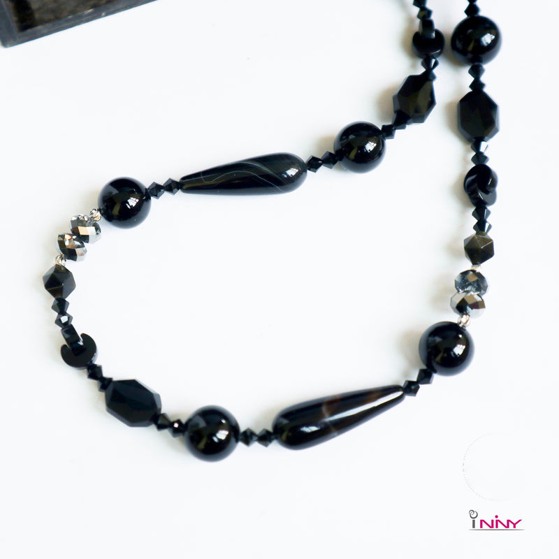 Black Onyx long necklace