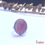 Raw Pink Sapphire Ring