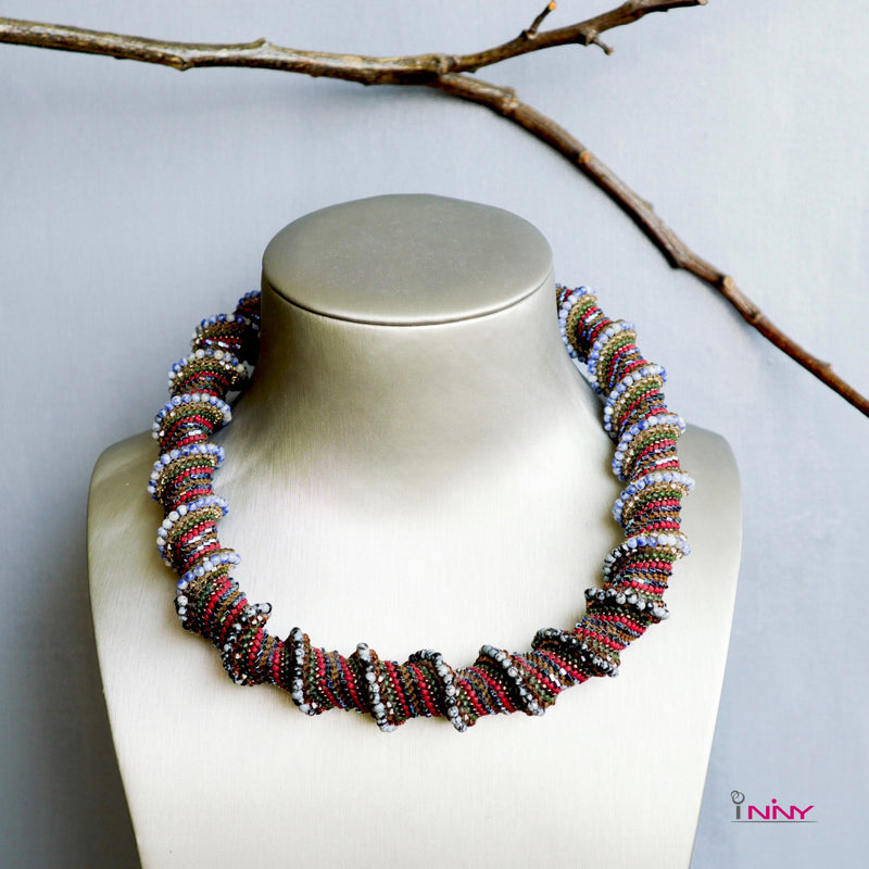 Turbular Swirl Gemstone & Miyuki Beads