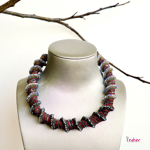 Turbular Swirl Gemstone & Miyuki Beads