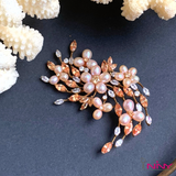 Peach Pearl Brooch