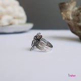Detailed CZ Butterfly Ring