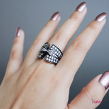 Japanese Bow Tie CZ Ring