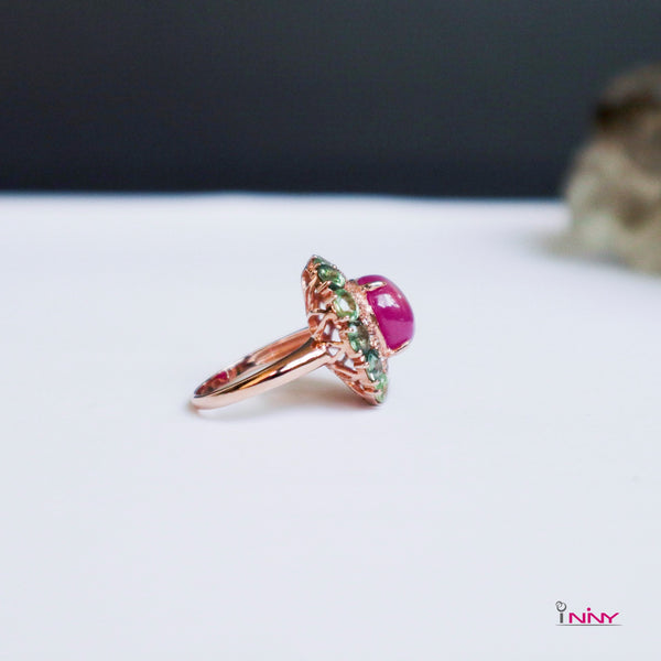 Ruby & Green Sapphire Ring