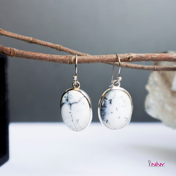 Dendrite Opal 9.65g Earrings