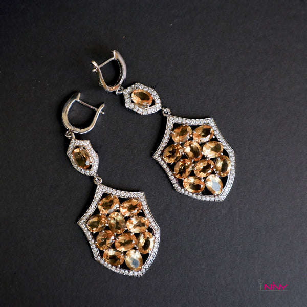 Elaborated Citrine Earrings