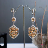 Elaborated Citrine Earrings