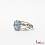 Blue Topaz Net Ring