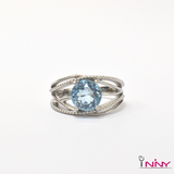 Blue Topaz Net Ring