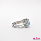 Blue Topaz Net Ring