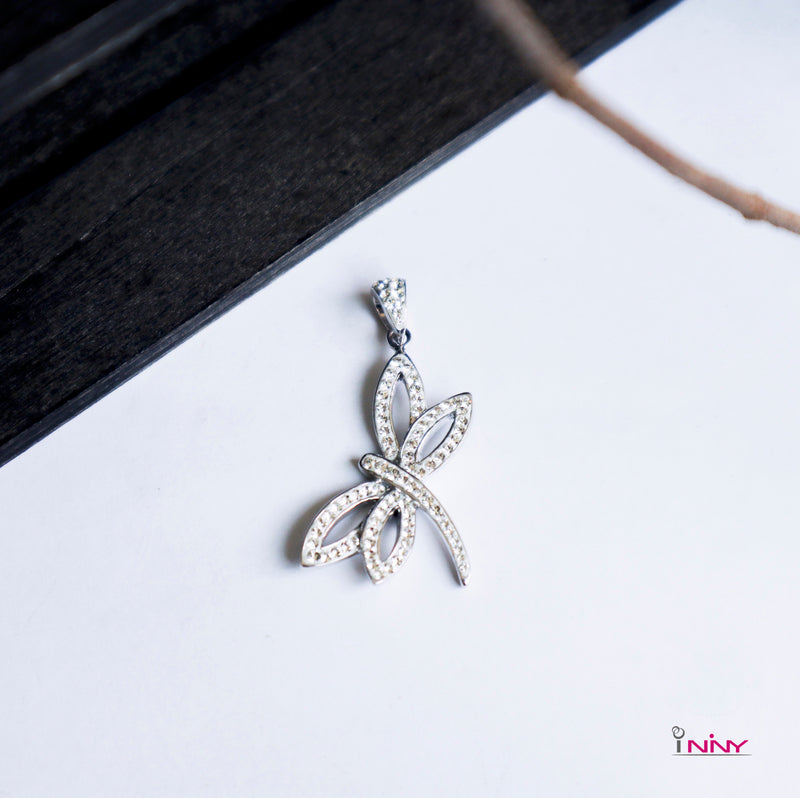 Crystalized Dragonfly Pendant